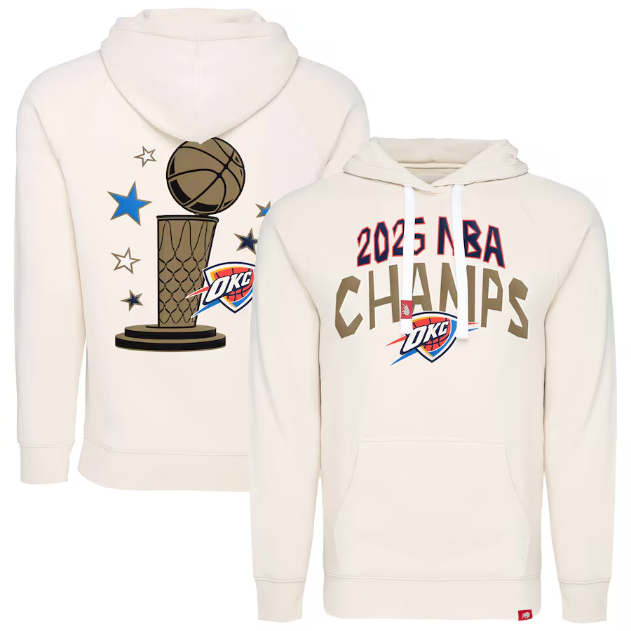 Men 2025 NBA Oklahoma City Thunder cream Hoodie->oklahoma city thunder->NBA Jersey